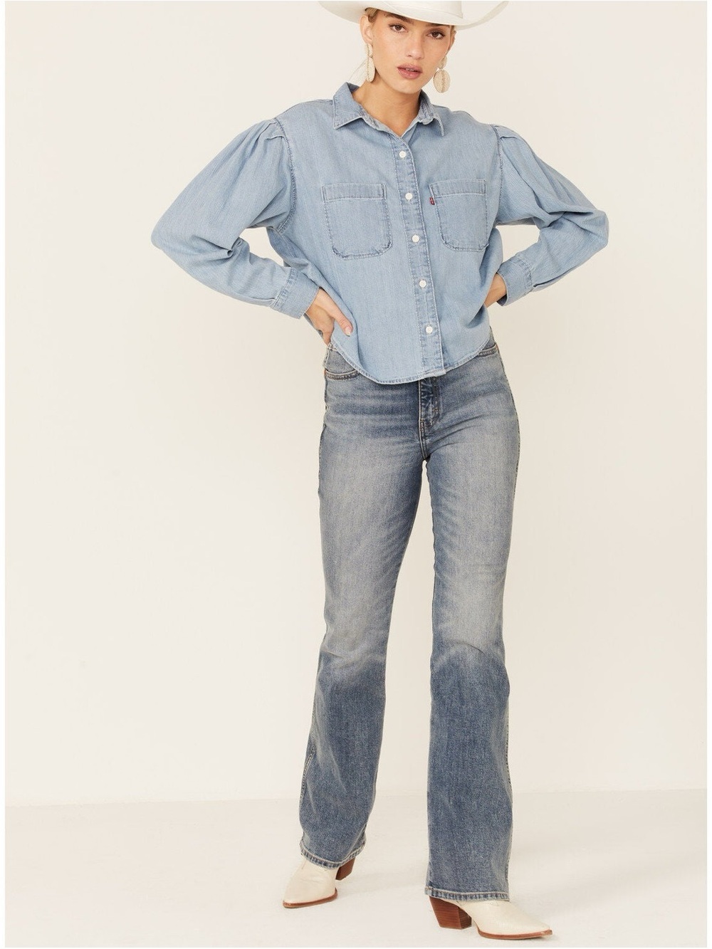 LEVIS WOMEN'S KINSLEY DENIM
UTILITY SHIRT
